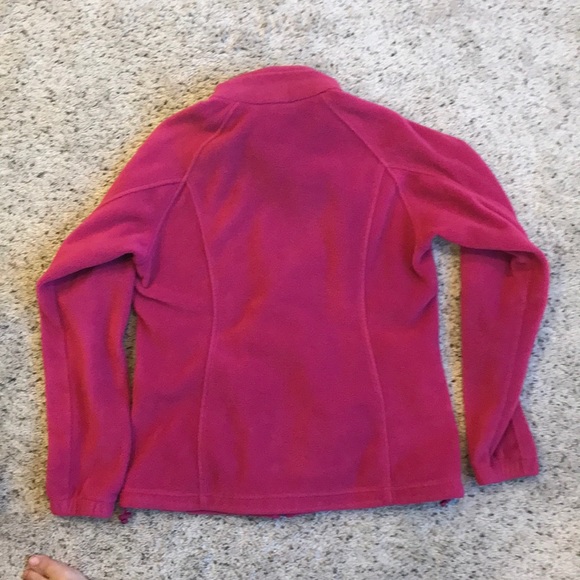 Columbia Fleece Zip-up Jacket- Magenta - Picture 2 of 2